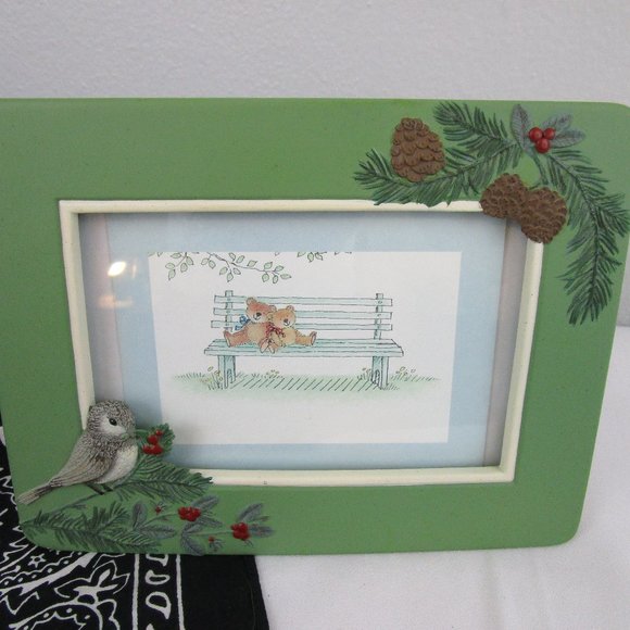 🏠HP🏠 VTG Seasonal Ceramic Frame Set 4"x6"/2" - Picture 6 of 9